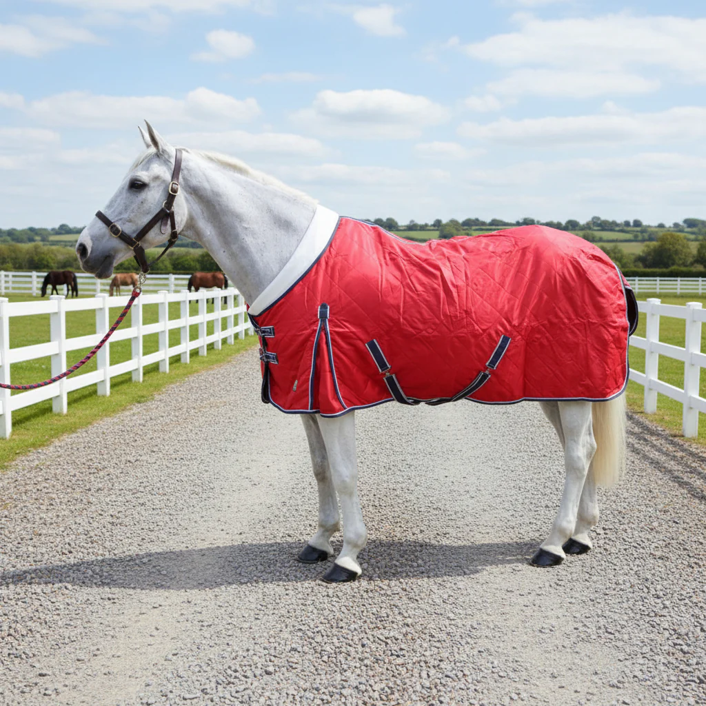 50g Lightweight Stable Rug With Fleece Collar - Image 3
