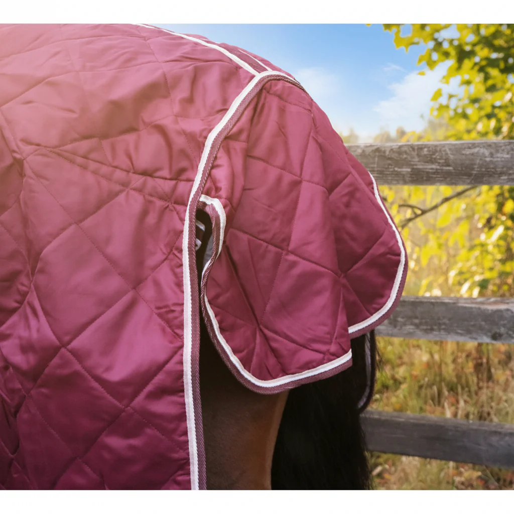 50g Lightweight Stable Rug With Fleece Collar - Image 5