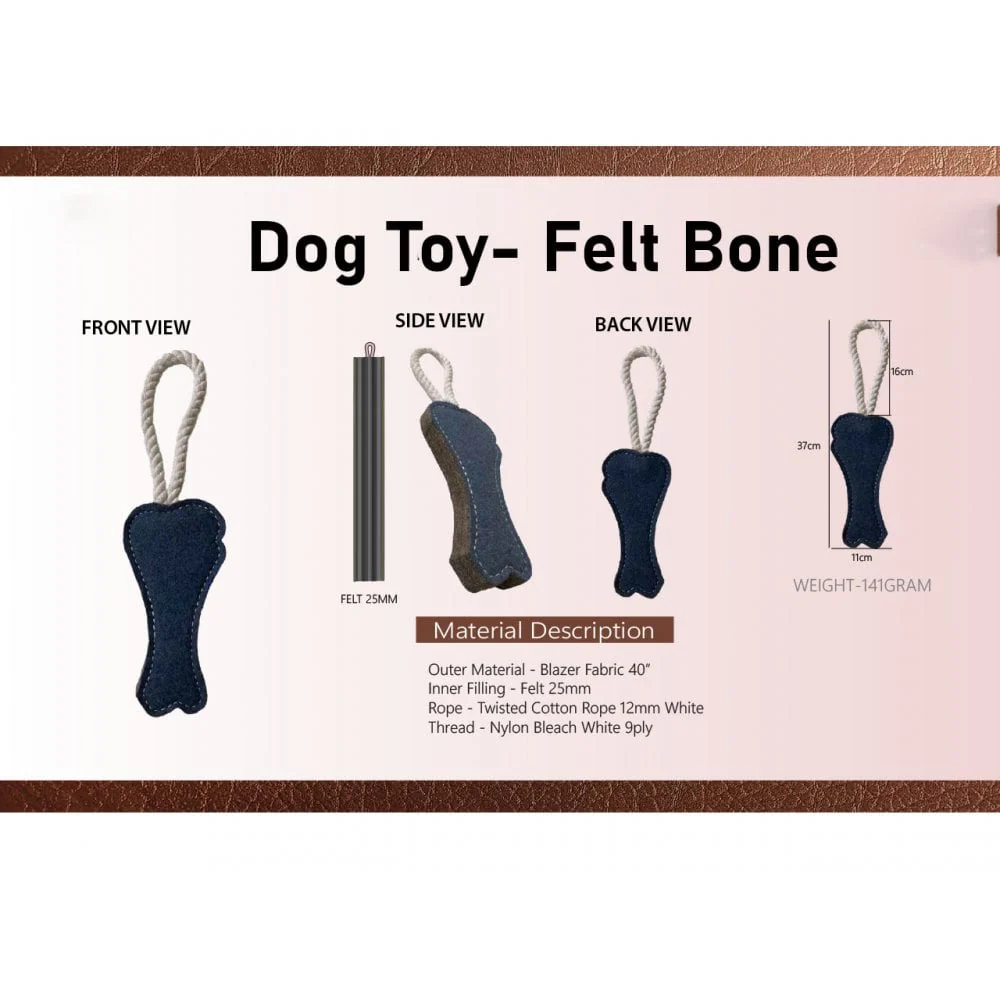 Dog Toy - Fabric Bone - Image 5