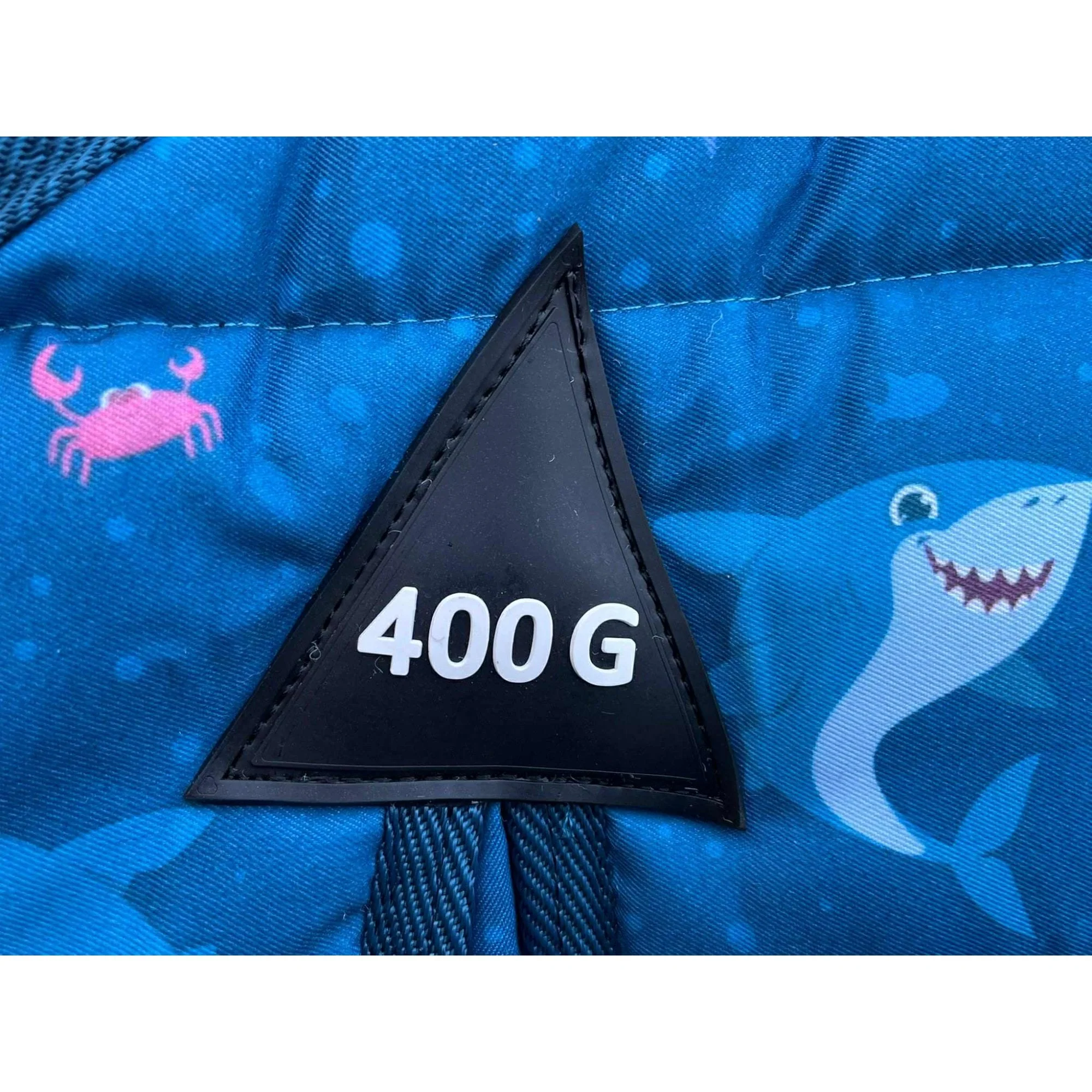 Heavy Horse 400g Stable Rug With Fleece Collar - Shark Print - Image 3