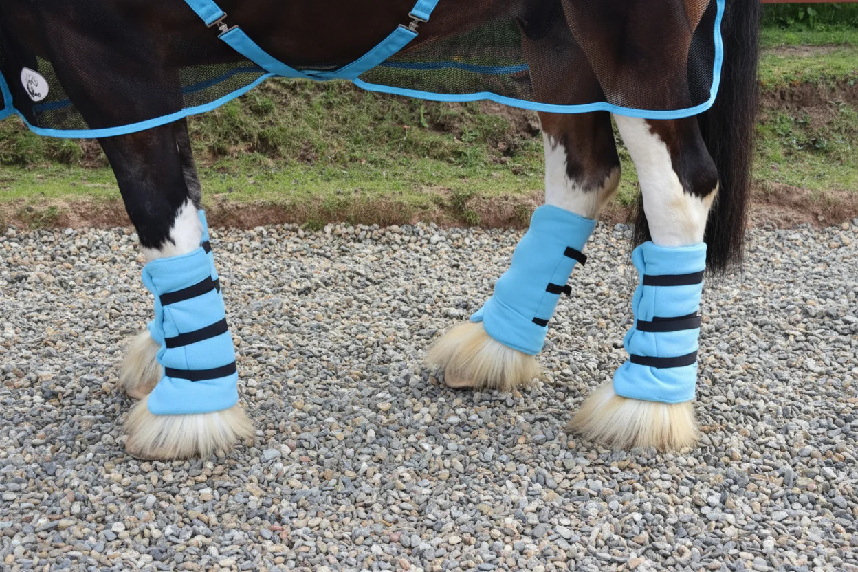 Heavy Horse Fleece Leg Wraps - Set of 4 - Image 4