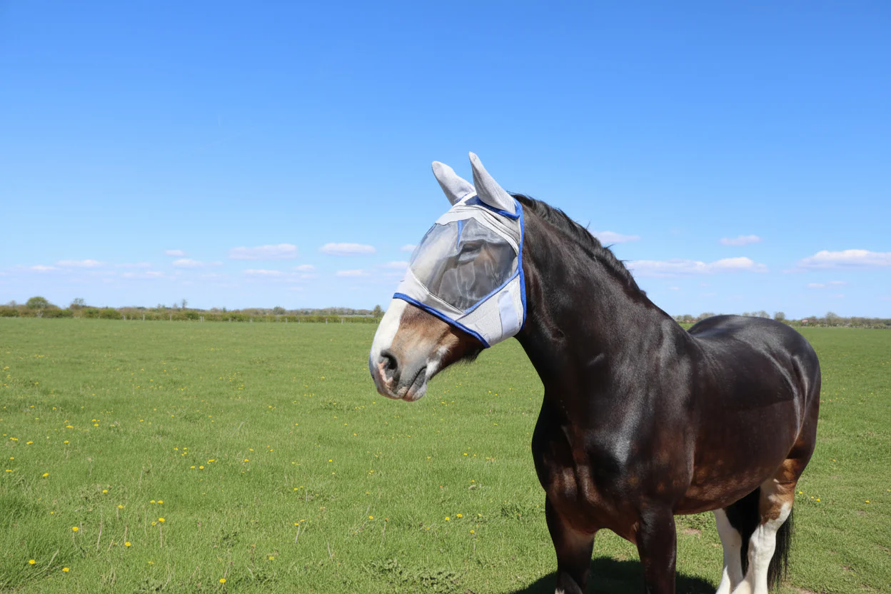 Heavy Horse Fly Mask With Or Without Nose Guard - Image 3