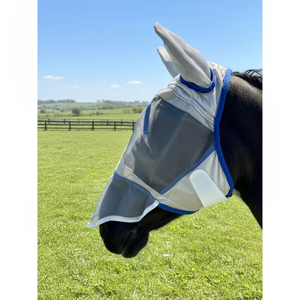 Heavy Horse Fly Mask With Or Without Nose Guard - Image 7