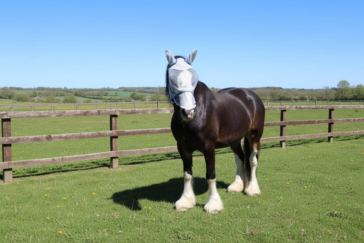 Heavy Horse Fly Mask With Or Without Nose Guard - Image 9