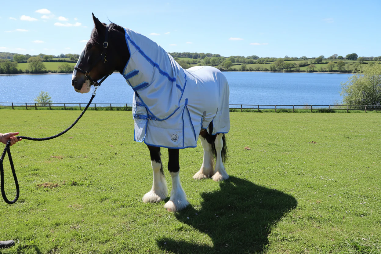Heavy Horse Fly Rug And Neck Cover - Image 3