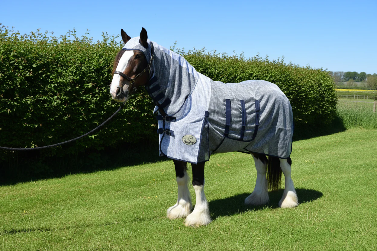 Heavy Horse Ultra Light Combo Fly Rug With Ear Holes -V2 - Image 7