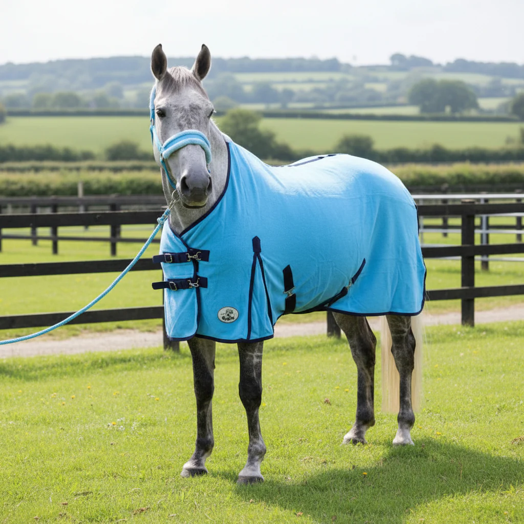 Polar Fleece With Tail Flap And Shoulder Gussets - Pink / Sky Blue - Image 3