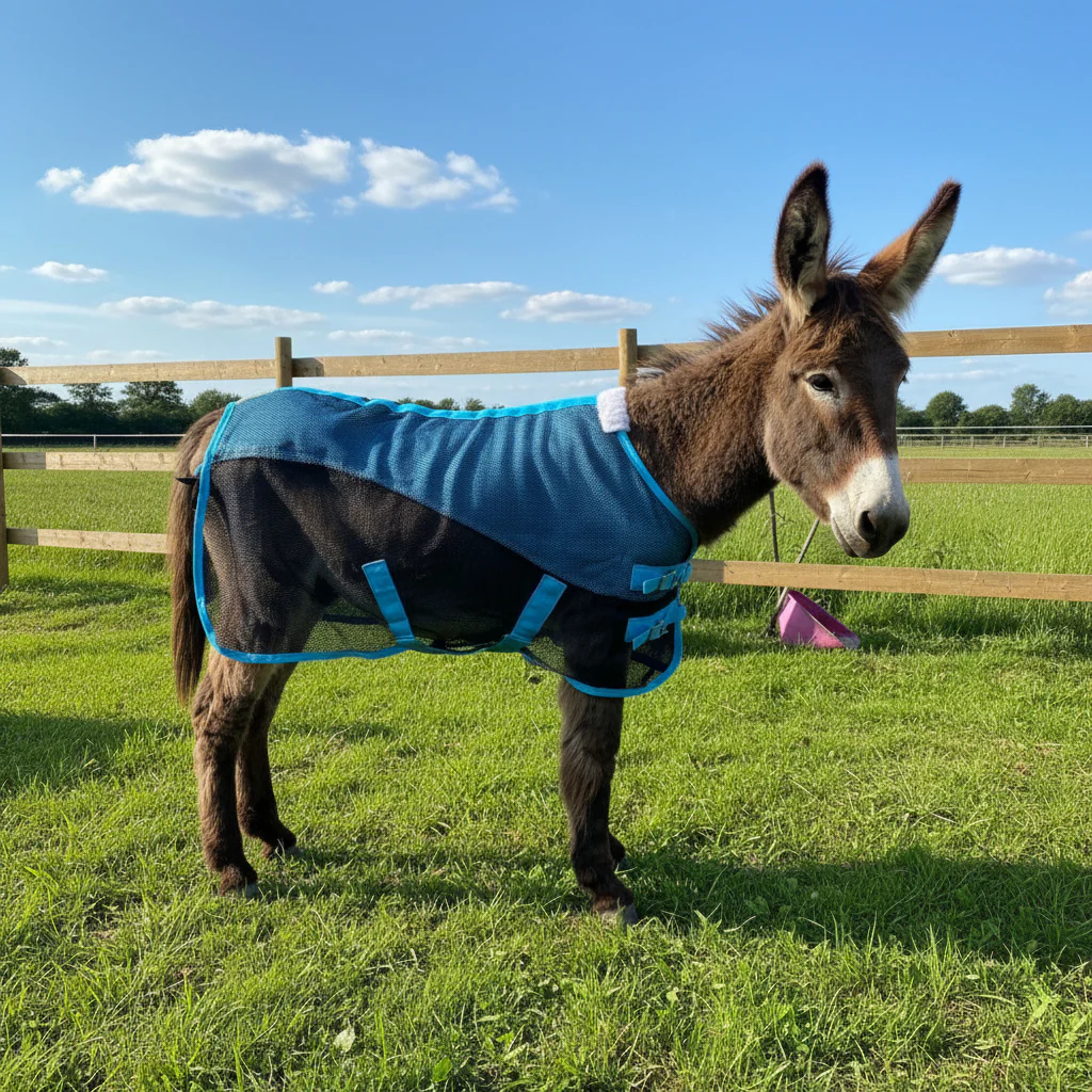 Shetland-Miniature-Donkey Mesh Cooler Rug - Image 6