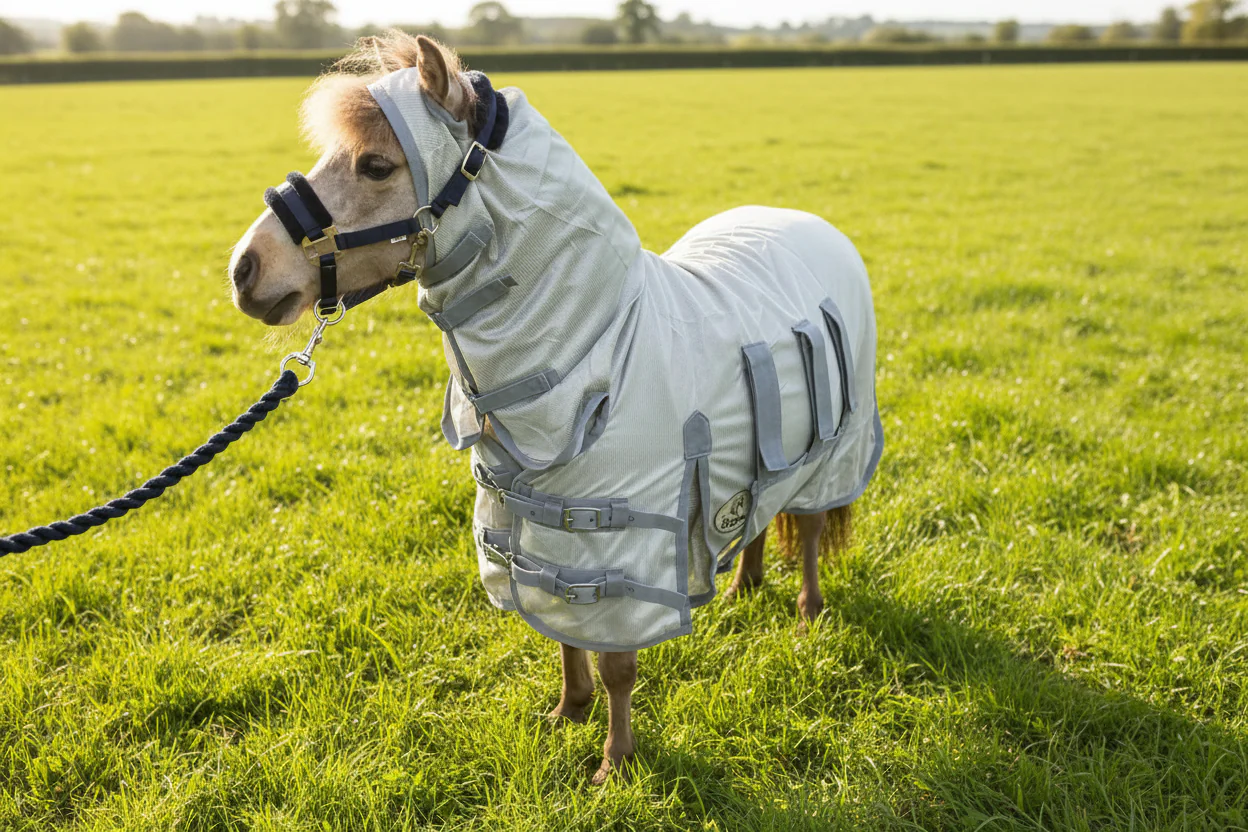 Shetland-Miniature Lightweight Combo Fly Rug  With Ear Holes (160g mesh) - Image 4
