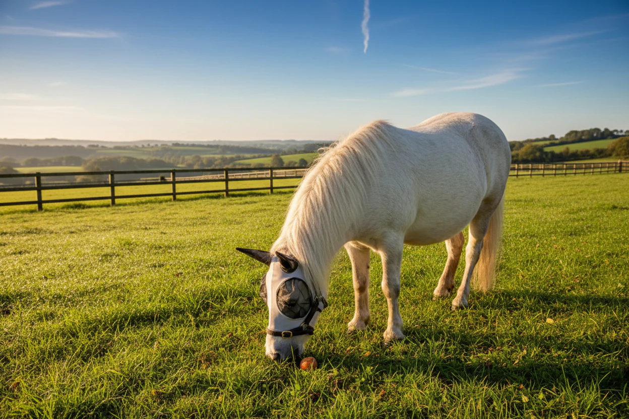Shetland-Miniature-Section A Pull On Fly Mask With Ears - Image 15
