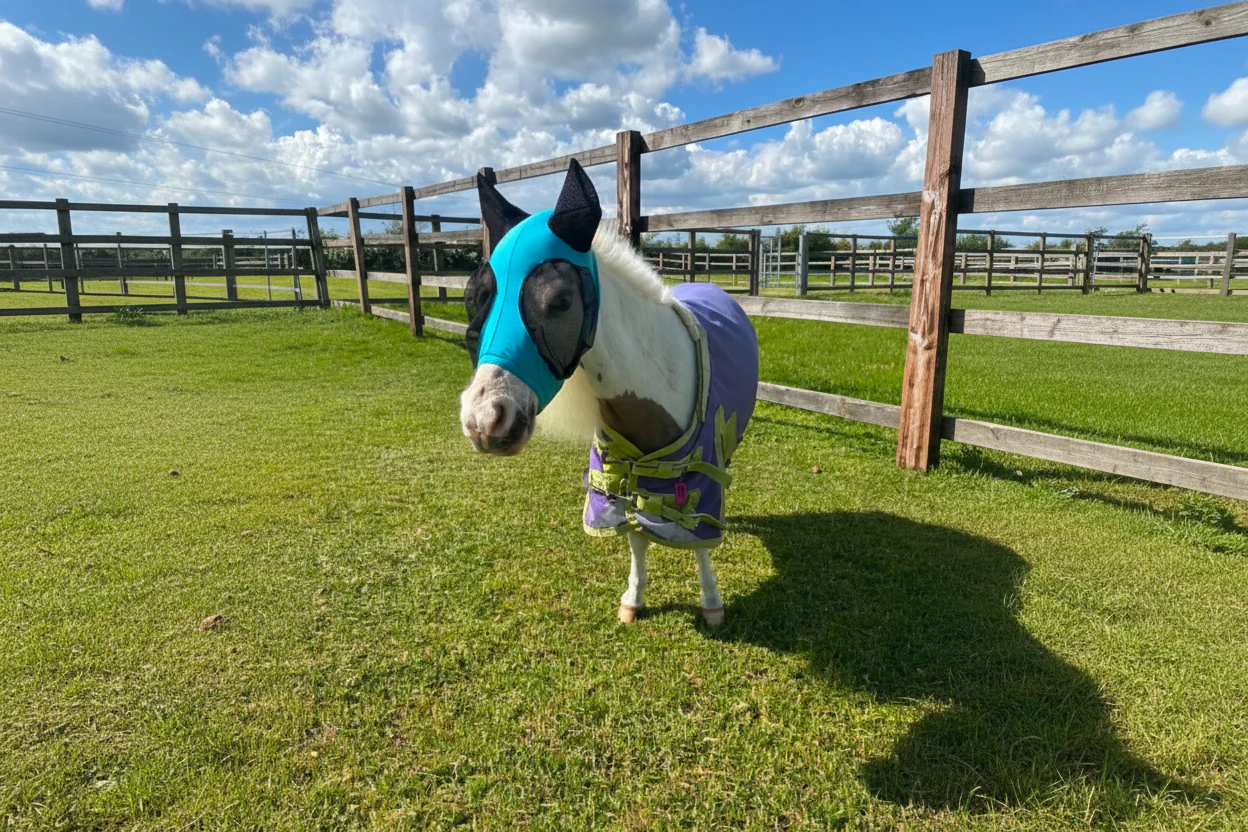 Shetland-Miniature-Section A Pull On Fly Mask With Ears - Image 5