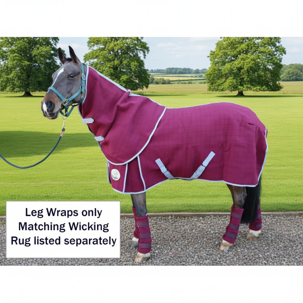Triple Layer Wicking Leg Wrap Set - Burgundy - Image 5