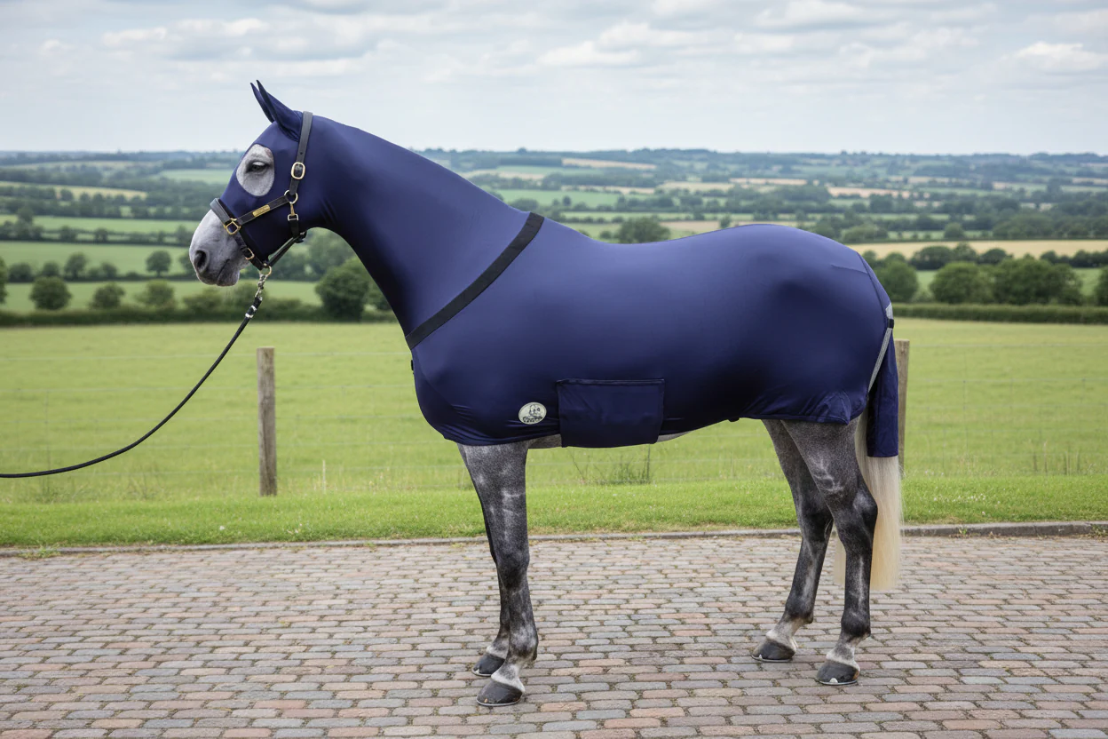 Water Repellent Lycra Body Suit With Tail Sleeve And Full Length Zip