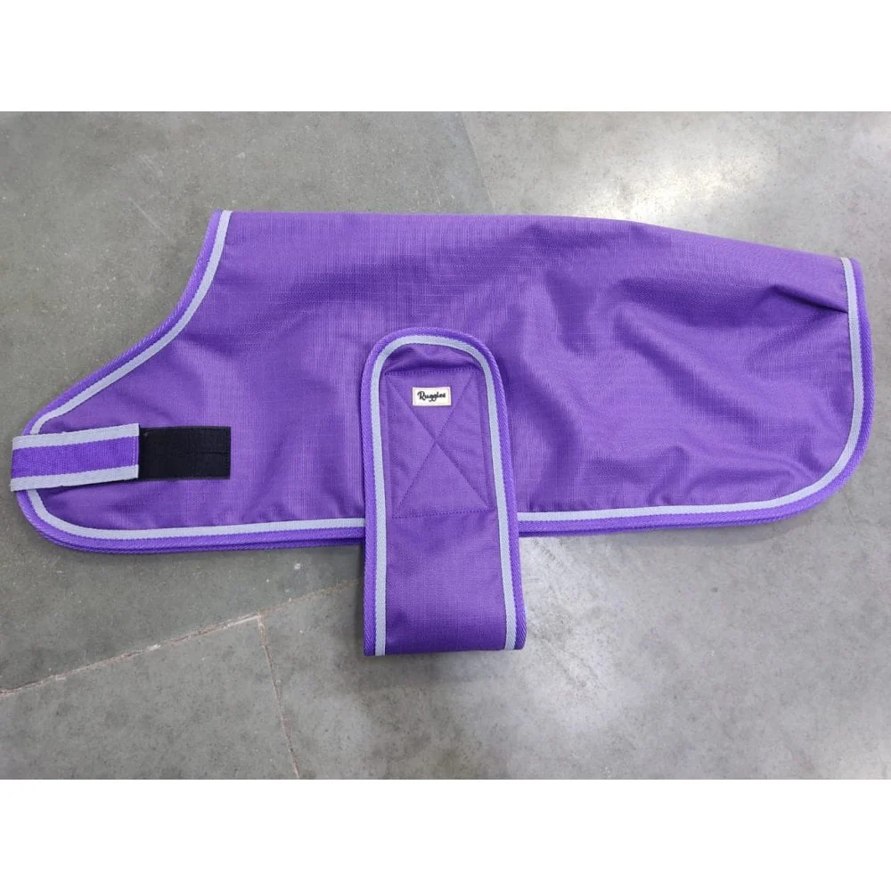 Waterproof Dog Coat - Purple / Aqua Spots - Image 10